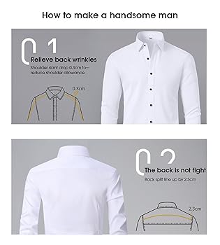 トップス Prime-Over Regular Collar Shirt Amazon.com: OmegaTux Mens Formal Wing Collar Tuxedo Shirt, 1